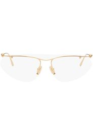 Bottega Veneta Gold Rimless Sunglasses