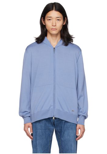 Brioni Blue Zip Bomber