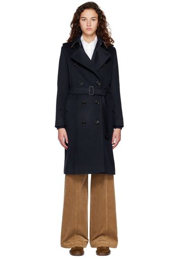 Burberry Navy Kensington Coat