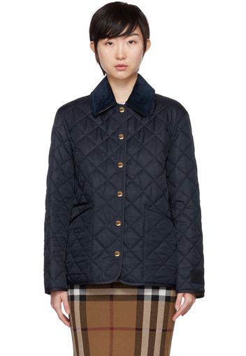 Burberry Navy Diamond Quilted Jacket