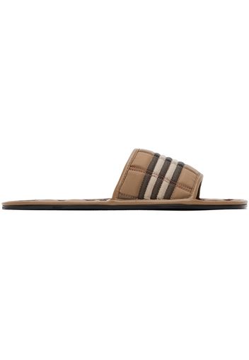 Burberry Brown Alixa Flat Sandals