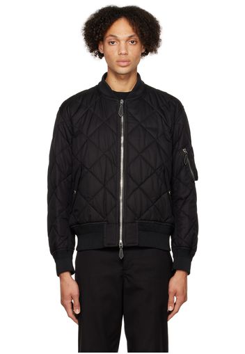 Burberry Black Diamond Quilted Bomber Jacket