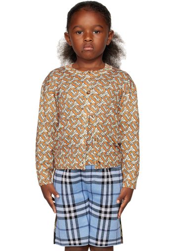 Burberry Kids Orange Graphic Shirt & Cardigan Set