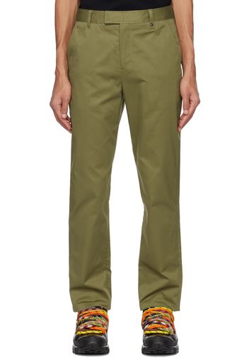 Burberry Green Monogram Motif Trousers