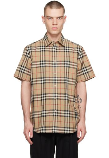 Burberry Beige Check Shirt