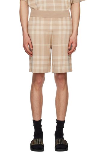 Burberry Beige Check Shorts