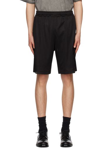 Burberry Black Graphic Varsity Shorts