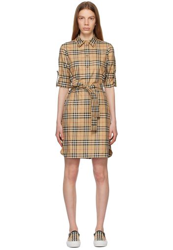 Burberry Beige Vintage Check Minidress