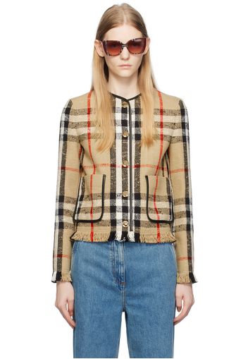 Burberry Beige Check Jacket