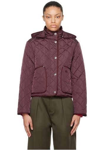 Burberry Purple Quilted Jacket