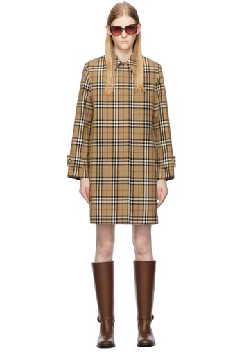 Burberry Tan Check Trench Coat