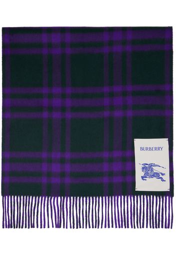 Burberry Green & Purple Check Scarf