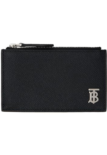 Burberry Black TB Zip Card Holder