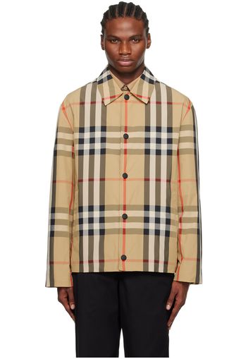 Burberry Beige Check Shirt Jacket