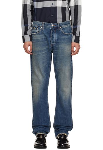 Burberry Blue Straight Fit Jeans