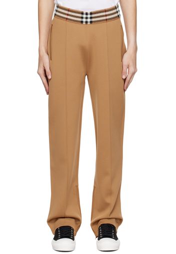 Burberry Brown Check Trim Sweatpants