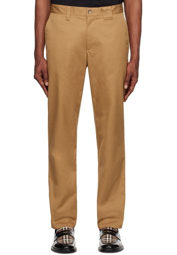 Burberry Tan Embroidered Trousers