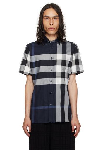 Burberry Navy Check Shirt