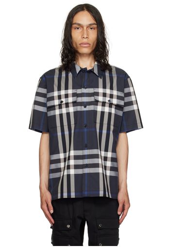 Burberry Navy Check Shirt