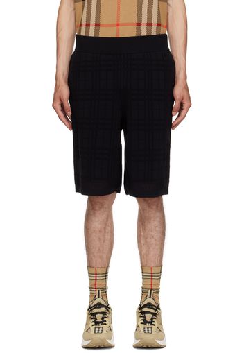 Burberry Black Check Shorts