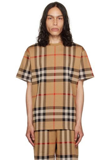 Burberry Beige Check T-Shirt