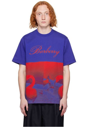 Burberry Blue & Red Swan T-Shirt