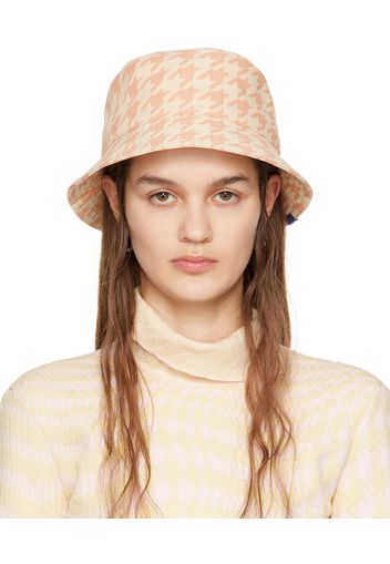 Burberry Pink Houndstooth Bucket Hat