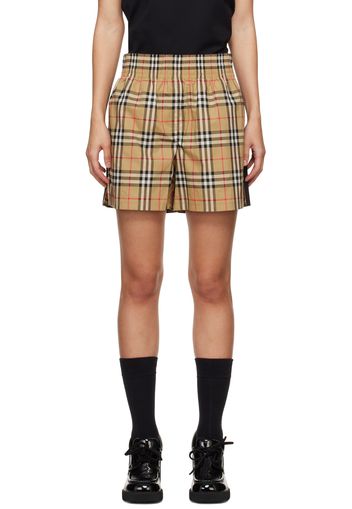 Burberry Beige Vintage Check Shorts