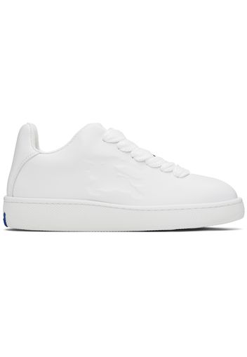 Burberry White Leather Box Sneakers