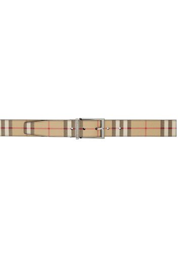 Burberry Beige & Black Check Reversible Belt