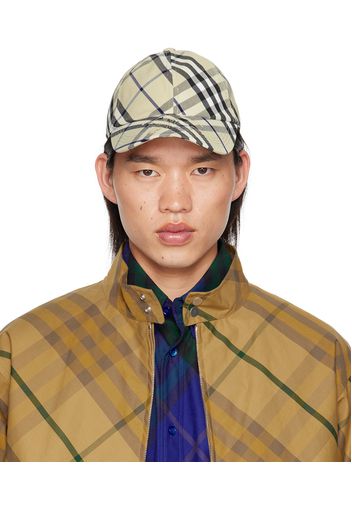 Burberry Beige Check Cotton Blend Baseball Cap