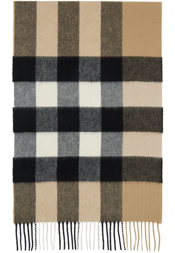 Burberry Beige Check Cashmere Scarf