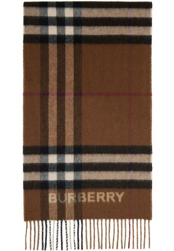 Burberry Beige & Brown Contrast Check Scarf