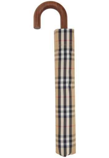 Burberry Beige Check Folding Umbrella