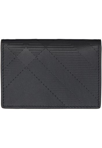 Burberry Black Check Folding Card Holder