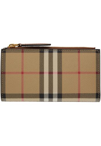 Burberry Beige Check Medium Bifold Wallet