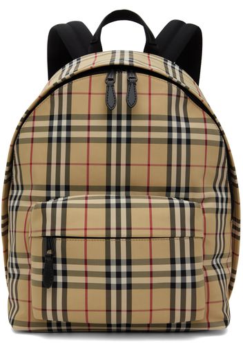 Burberry Beige Check Backpack