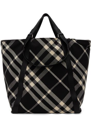 Burberry Black & Beige Large Field Tote