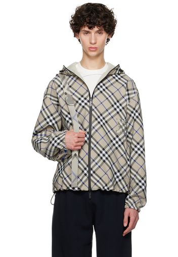 Burberry Gray Check Reversible Jacket