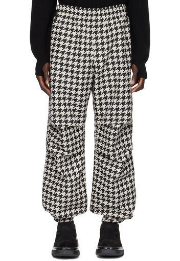 Burberry Black & White Houndstooth Trousers