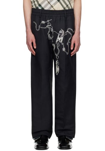 Burberry Black Knight Hardware Trousers