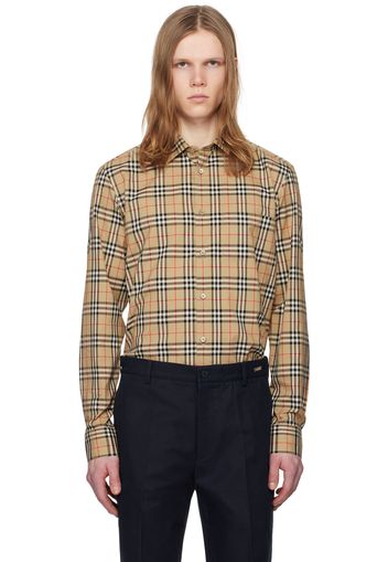 Burberry Beige Check Shirt