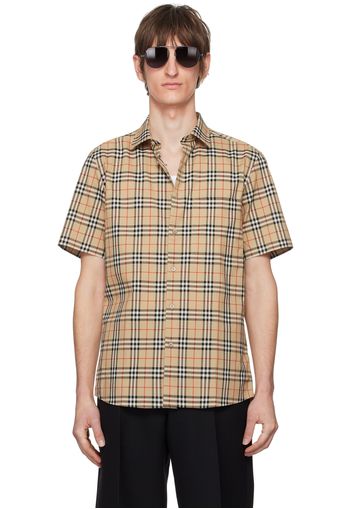 Burberry Beige Check Shirt