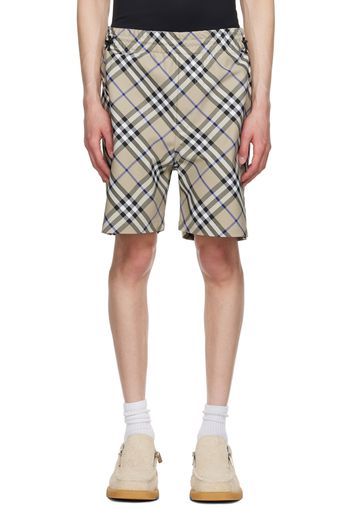 Burberry Beige Check Shorts