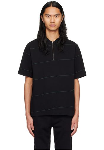 Burberry Black Striped Polo