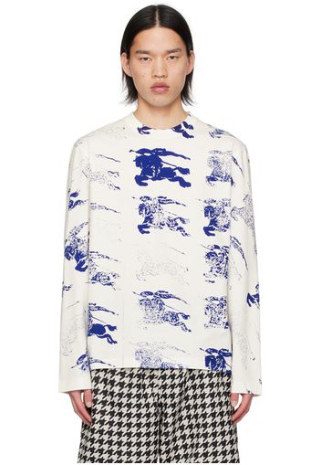 Burberry White EKD Long Sleeve T-Shirt