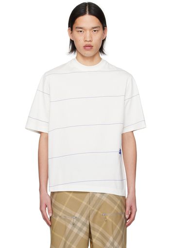 Burberry White Striped T-Shirt