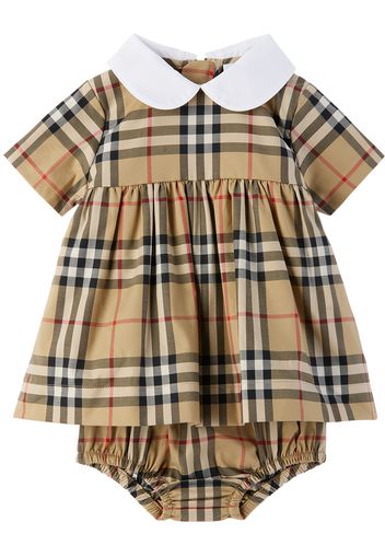 Burberry Baby Beige Check Dress & Bloomers Set