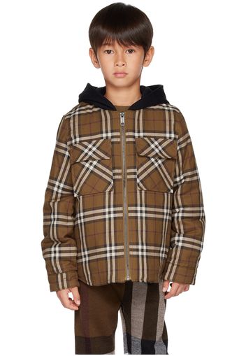 Burberry Kids Brown Check Jacket