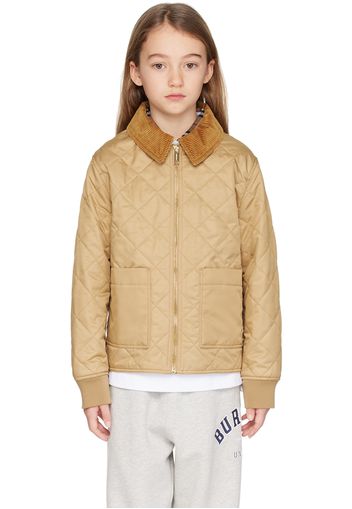 Burberry Kids Beige Quilted Jacket